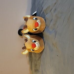 Rudolph Red Nose Reindeer Christmas Baby Slippers, Size: 2 & 4, NWT